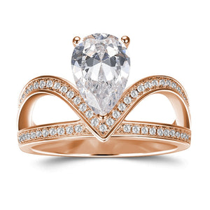 Crown Rose Gold Wedding Ring Silver For Women