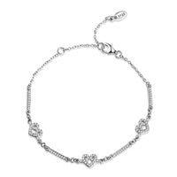 Silver Heart Bracelet For Women Girls