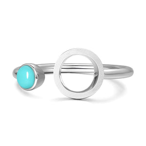 Heart Lake Ring Sterling Silver For Women Girls