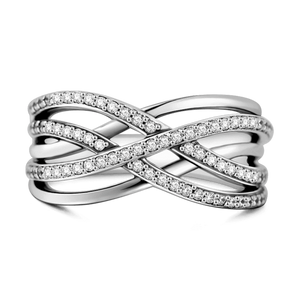 Riband Of Love Silver Ring For Girls Women