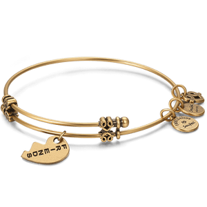 Friends Lettering Engraved Charm Bangle Gold Plated For Friends Men Women