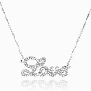 Love Letter Necklace Silver Gifts For Girlfriend