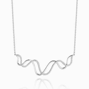 Wave Necklace 925 Sterling Silver For Girl Women
