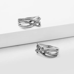 Riband Of Love Silver Ring For Girls Women