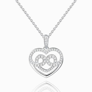 Love Hug Necklace Silver Heart Valentine's Day Gifts