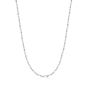 17.72In Silver Bar Link Chain Necklace For Men Women