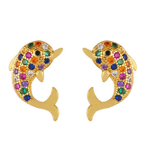 Whale Earrings Colorful Cooper