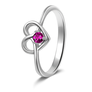 Heart Infinity Wedding Ring With Zircon 925 Sterling Silver For Women