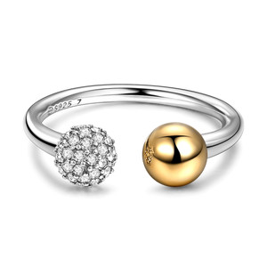 Lucky 14K Gold Ring With Swarovski Zircon For Women Girls