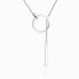 Circle Necklace Women's Necklace Silver Anniversary Gifts