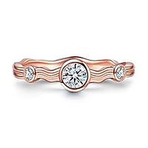 Rose Gold Ring With Zircon Sterling Silver For Women Girls