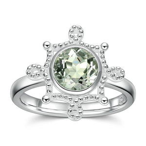 Green Crystal Eternity Ring With Zircon For Women