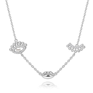 Evil Eye Zirconia Necklace Sterling Silver For Men Women
