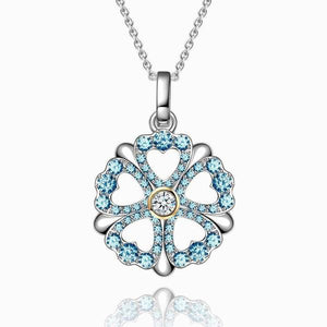 14k Gold Silver Necklaces Blue Primrose For Women
