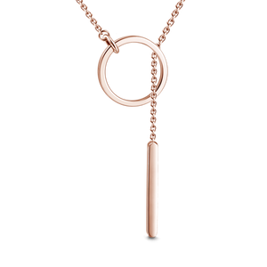 Necklace I Love You Rose Gold Plated Silver For Women