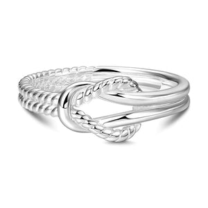 Lucky Knot Ring Sterling Jewelry For Women Silver Gifts