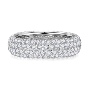 Guarding Love Silver Wedding Ring With Zircon For Women