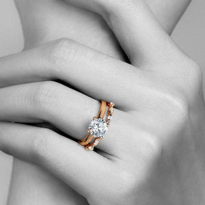 Morning Dew Rose Gold Ring Silver With Zircon For Women