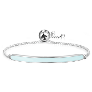 Blue Fashion Simple Bracelet With Silver Clasp For Women Girls