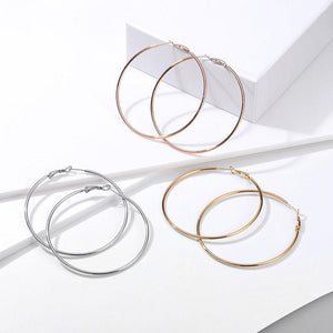 Simple Earrings Gold Plated Steel