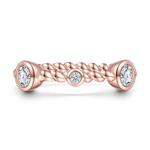 Elegant Rose Gold Circle Wedding Ring For Women
