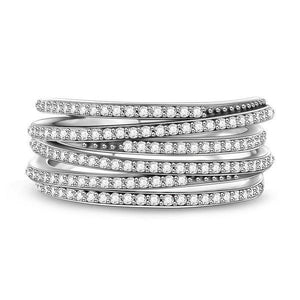 Fleeting Movement Ring With Charm Sterling Silver For Girlfriend Women