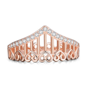 Princess Promise Ring Rose Gold For Girls Women