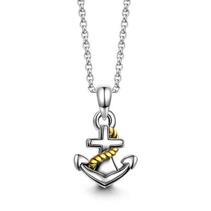 Rope Anchor Necklace 14k Gold Plated Gifts
