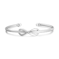 Infinity Love Silver Bangle For Women