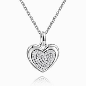 Bling Heart of Hearts Pave CZ Necklace Anniversary Gifts