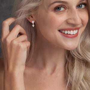 Arrow Earrings Studs Arrow and Pearl Gifts for Girlfriend