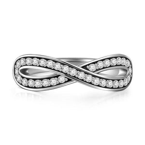 Infinity Ring Sterling Silver For Women Girls Valentine'S Anniversary Day Gift