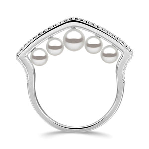 Precious Love Engagement Ring Silver With Swarovski Pearl For Women Girls