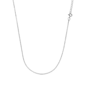 23.6In Silver Rolo Chain Length Adjustable For Men Women