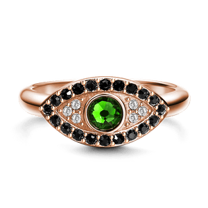 Evil Eye Ring Rose Gold Plated Silver For Women