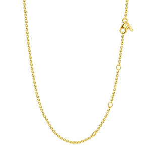 17.7in Gold Rolo Chain Length Adjustable For Men Women