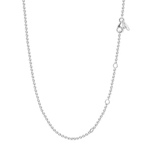 17.72Inch Rolo Chain Silver Plated Copper Length Adjustable For Men Women