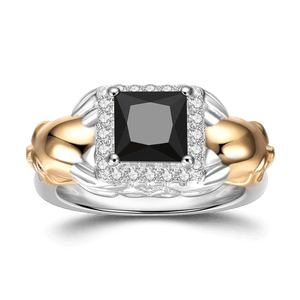 Skull Vintage Ring 14K Gold Plated Silver For Women