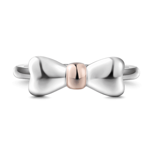 Bow-Knot Rose Gold Ring Silver For Women Girls
