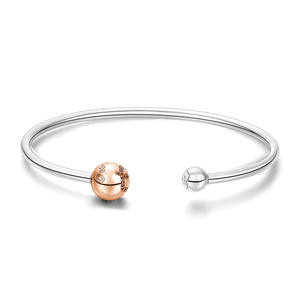 Love Rose Gold Cuff Bangle For Women