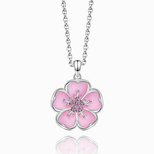 Flower Pendant Necklace Pink Flower Gifts For Her