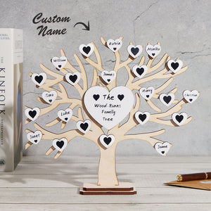 Custom Name Family Tree Personalized Engraved Desk Decoration Anniversary Gifts