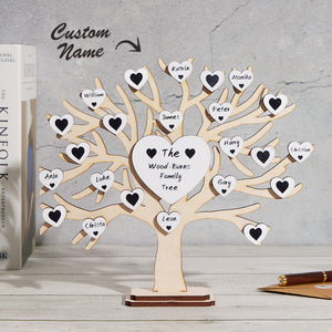 Custom Name Family Tree Personalized Engraved Desk Decoration Anniversary Gifts