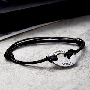 Custom Engraved Bracelet Simple Design Gifts For Dad