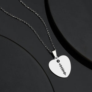 Custom Spotify Code Music Engraved Photo Necklace Heart