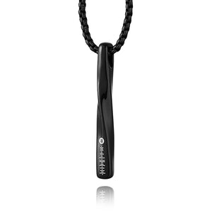 Scannable Spotify Code Twisted Bar Necklace Custom Jewelry Gifts For Her