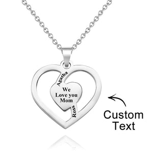 Personalized Family Name Necklace Fashion Engraved Jewelry Gifts For Her