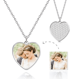Custom Photo Necklace Heart Photo Necklace