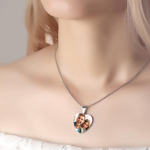 Custom Spotify Code Music Photo Heart Necklace