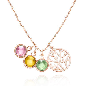 Custom Birthstone Necklace Family Tree Creative Gifts